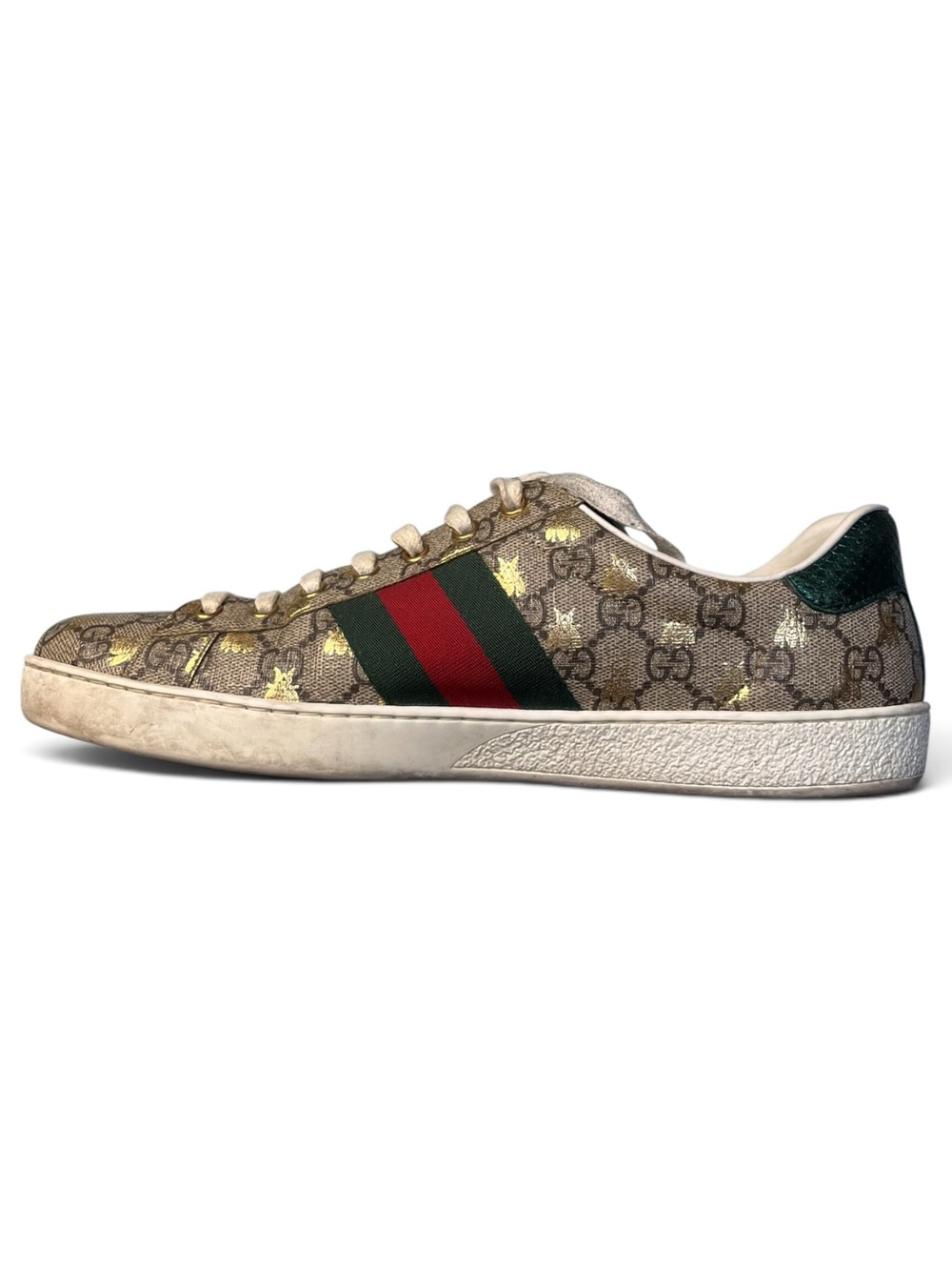 Gucci Ace GG Supreme Monogram Canvas Bees Sneaker Sz 10 1/2 UK / 11-11.5 US - Picture 4 of 16